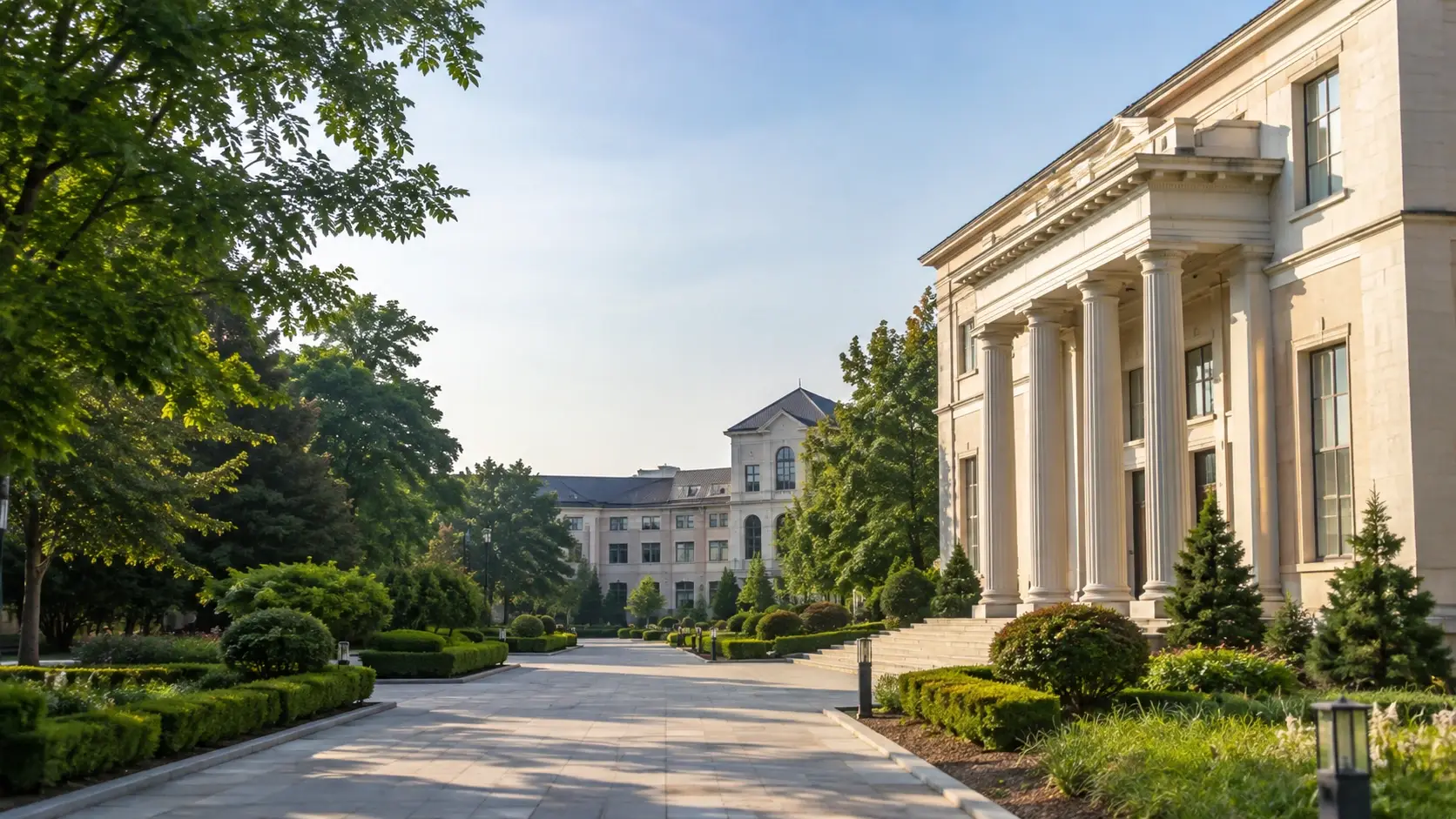 Academic campus setting
